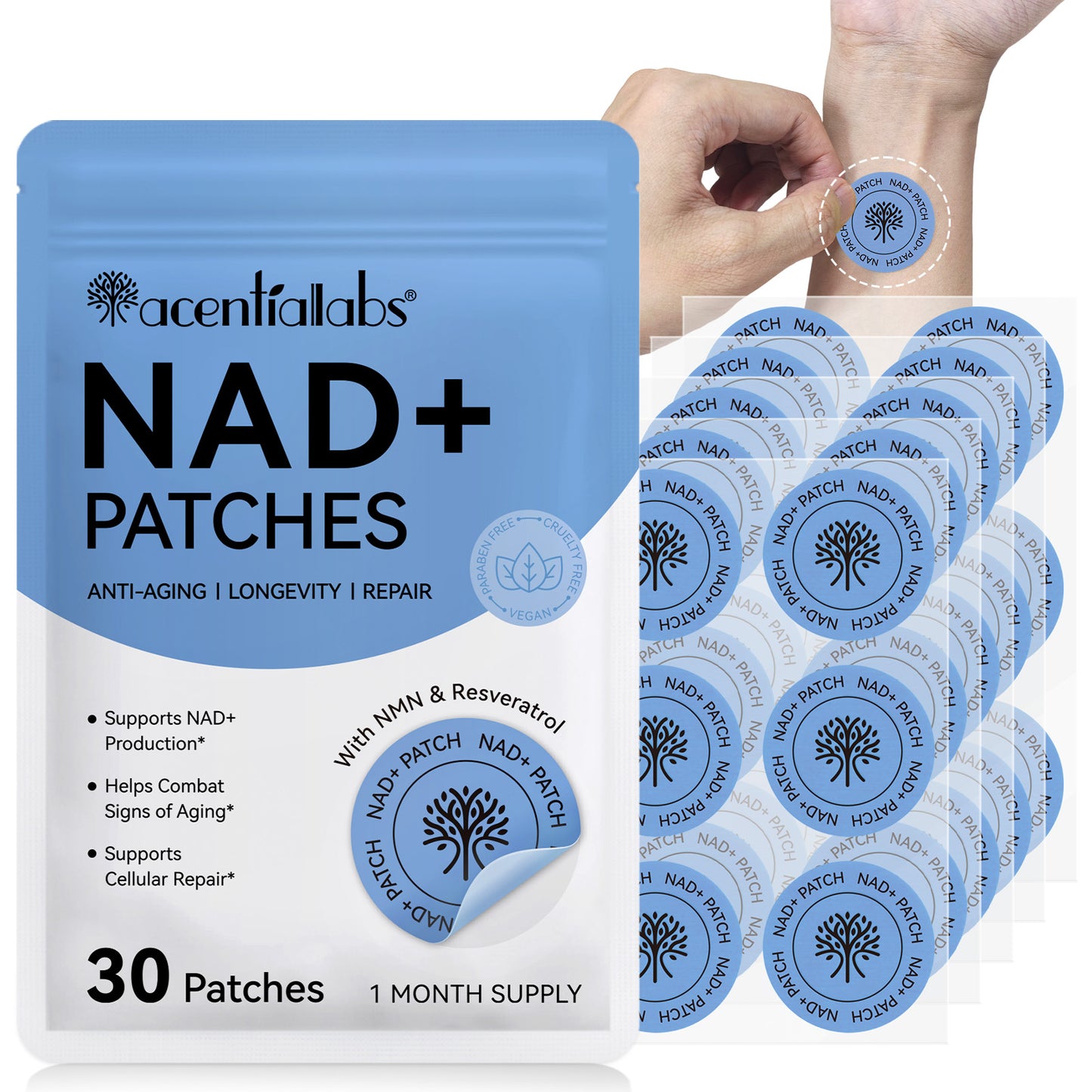 Combo de parches de GLP-1 y NAD+ Control de Apetito y Energía Celular Tratamiento por 30 DIAS!